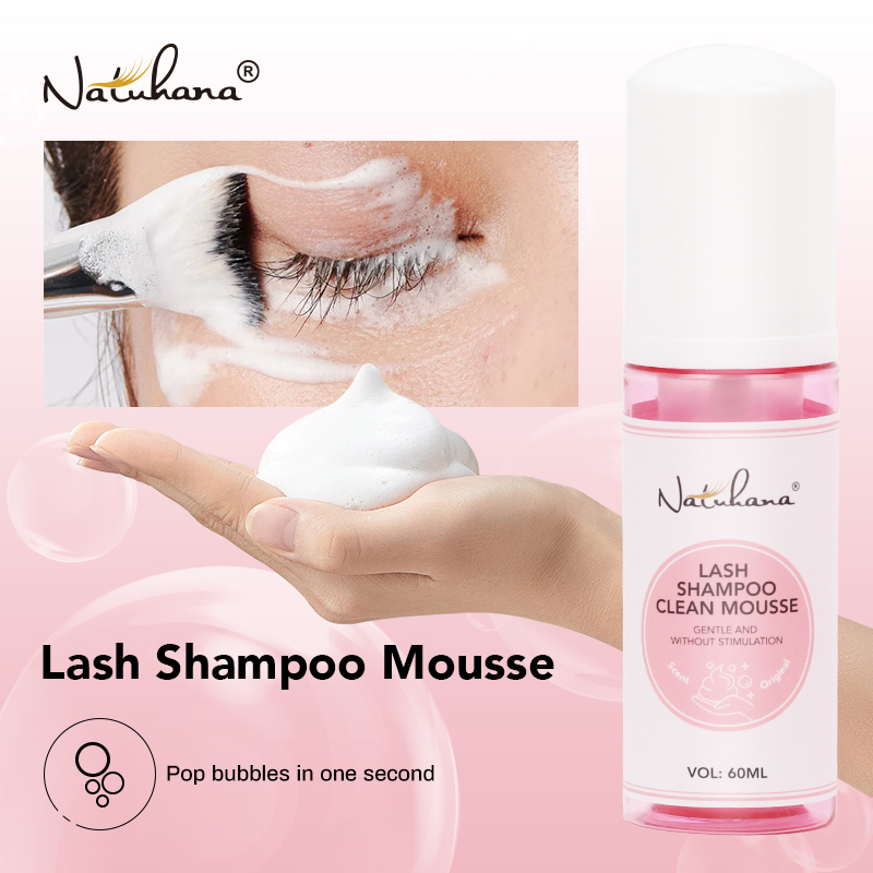 Eyelash Extension No 9 - شامبو رموش NATUAHANA 60 مل، منظف