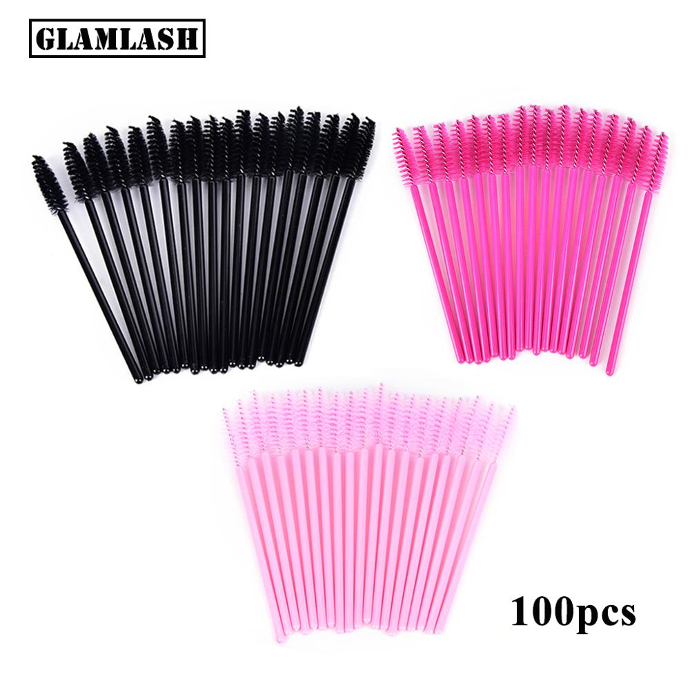 Eyelash Extension Options - 100 قطعة المتاح مايكرو رمش فرشاة