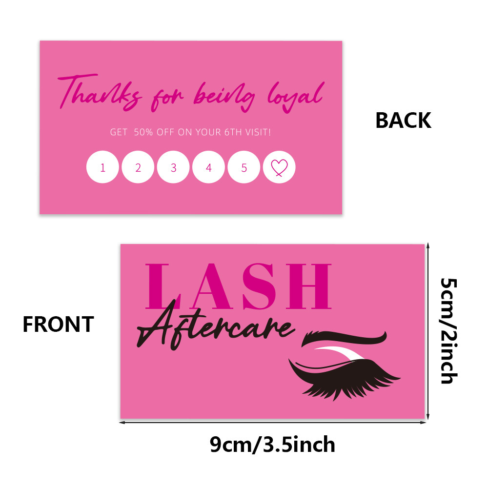 50 قطعة بطاقة الأعمال الرموش ا - مراجعة Eyelash Extension Aftercare وسعره