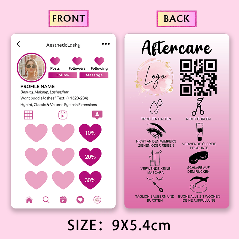 بطاقات الولاء المخصصة مع بطاقا - مراجعة Eyelash Extension Aftercare وسعره