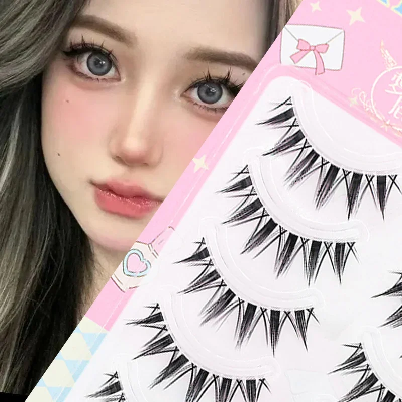 5-زوج مانغا العين على شكل الرم - مراجعة Eyelash Extension Douyin وسعره