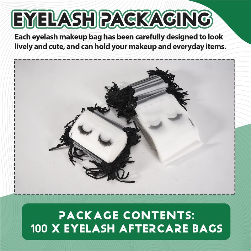 SHGO-100Pcs أكياس لاش للعملاء  - مراجعة Eyelash Extension Aftercare وسعره