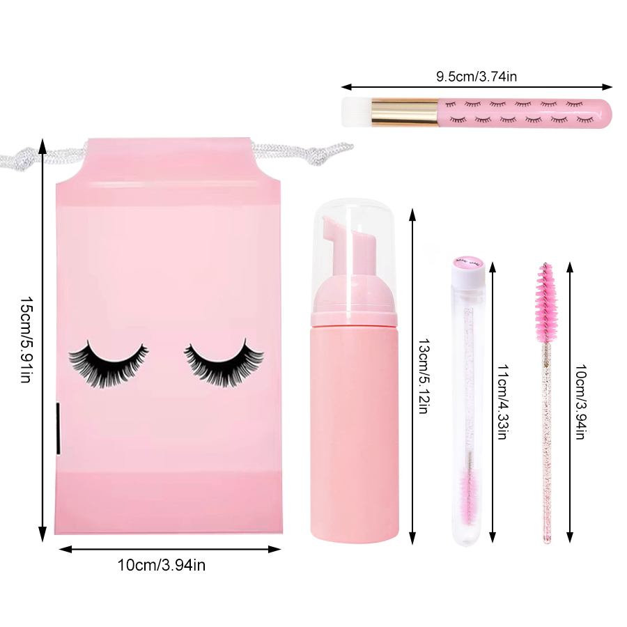 83 قطعة مجموعة فرش زجاجات شامب - مراجعة Eyelash Extension Aftercare وسعره
