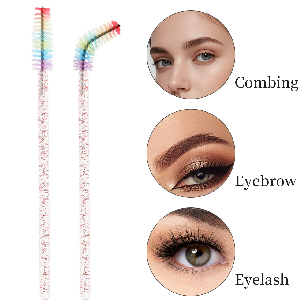 50 قطعة فرشاة رموش كريستالية ق - مراجعة Eyelash Extension Double Lash وسعره