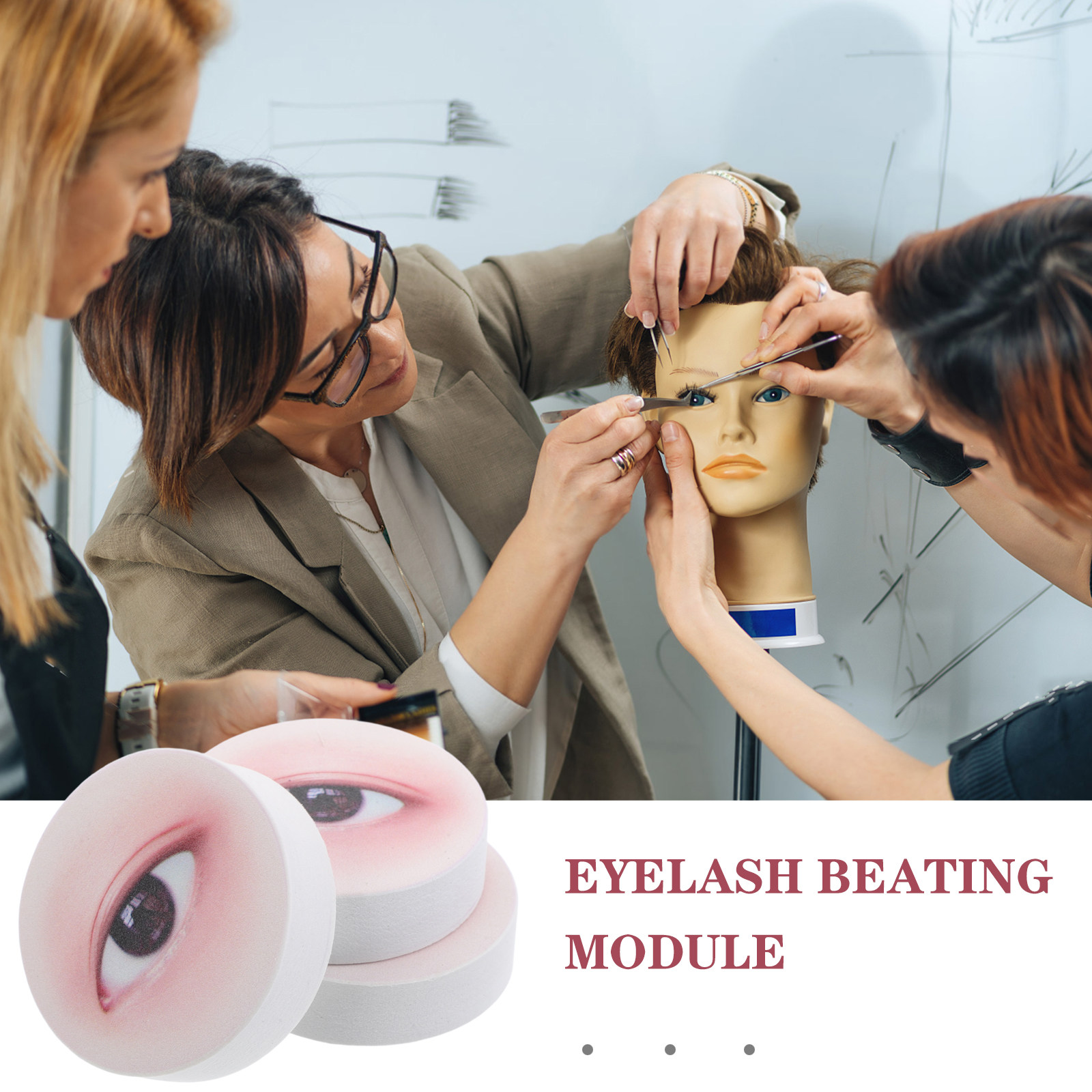 3 قطع من لوحات تدريب تمديد الر - مراجعة Eyelash Extension Salon وسعره