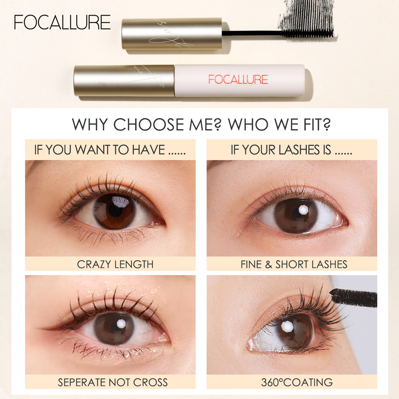FOCALLURE 4d رمش ماسكارا غير ك - مراجعة Eyelash Extension Supernatural وسعره