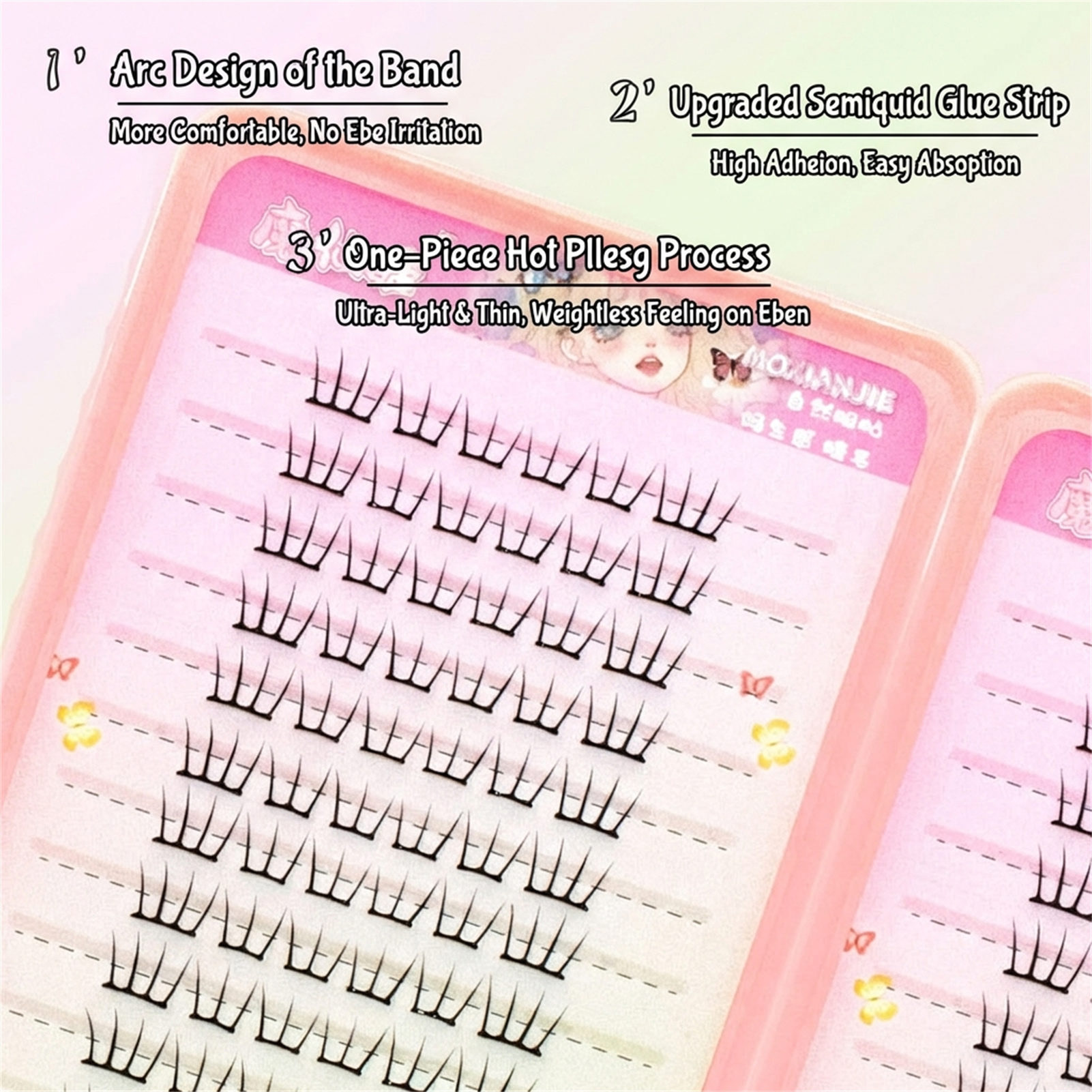 رموش صناعية بدون غراء على الطر - مراجعة Eyelash Extension No 9 وسعره